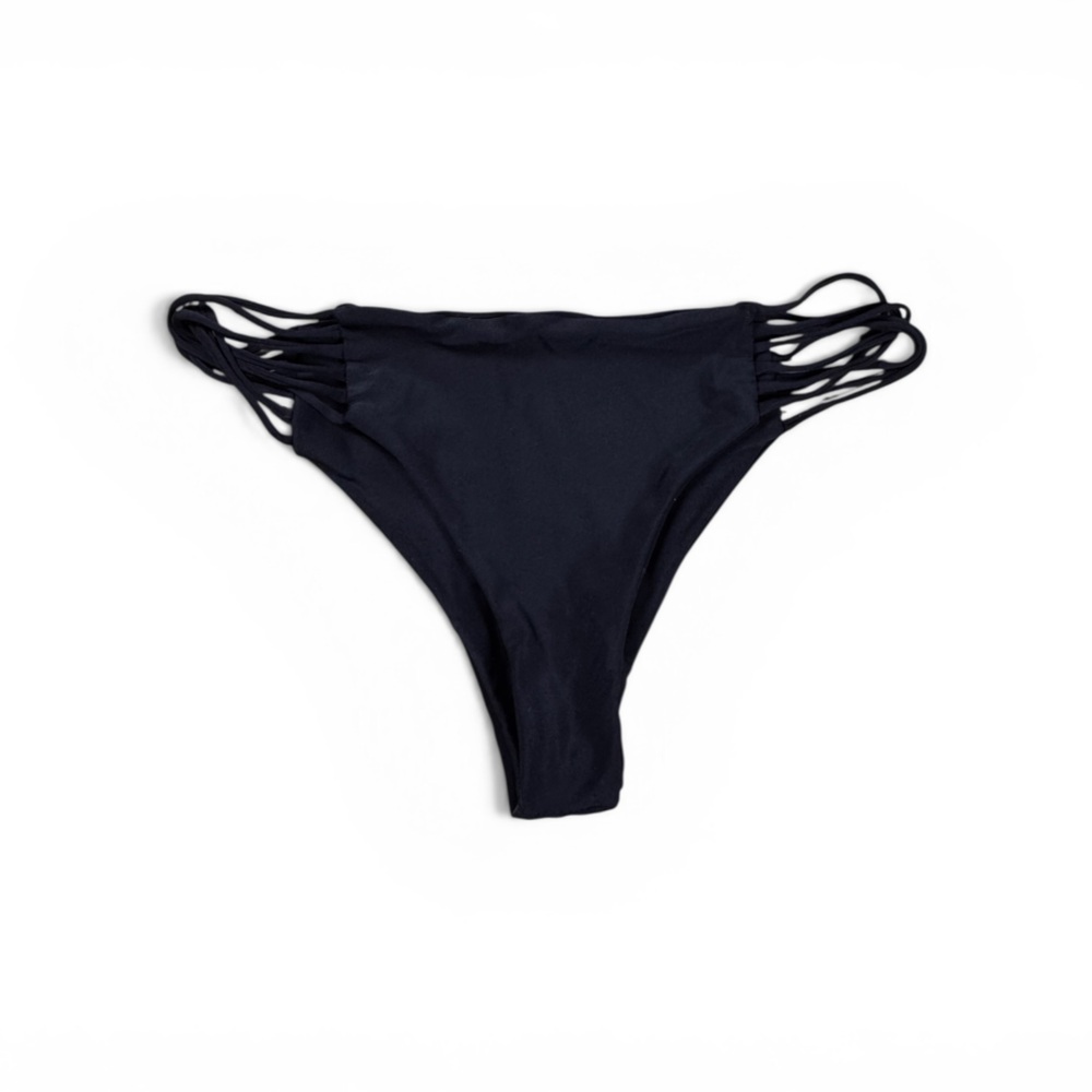 MIKOH SWIM Banyans Black String Swim Bottom Size Medium